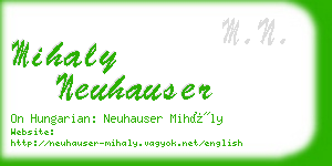 mihaly neuhauser business card